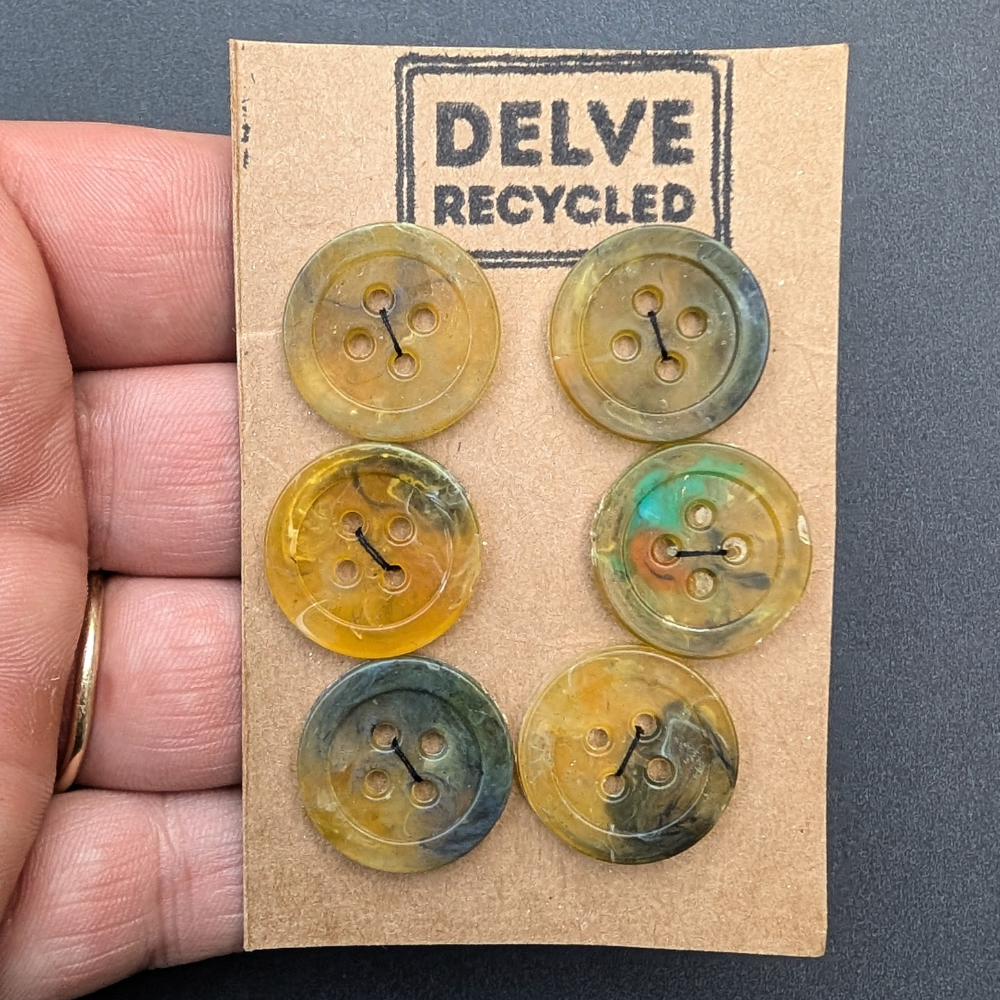 Amber Buttons | Set of 6