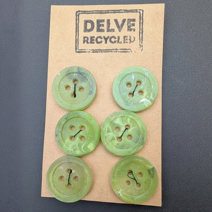 Gemstone Green Buttons | Set of 6