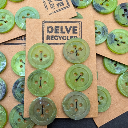 Gemstone Green Buttons | Set of 6