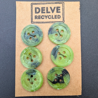 Gemstone Green Buttons | Set of 6