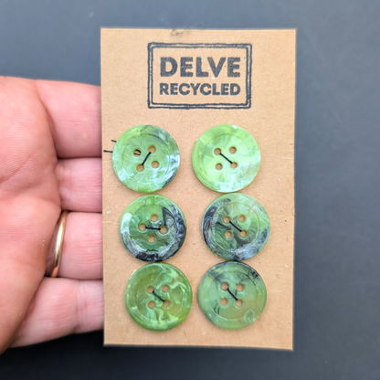 Gemstone Green Buttons | Set of 6